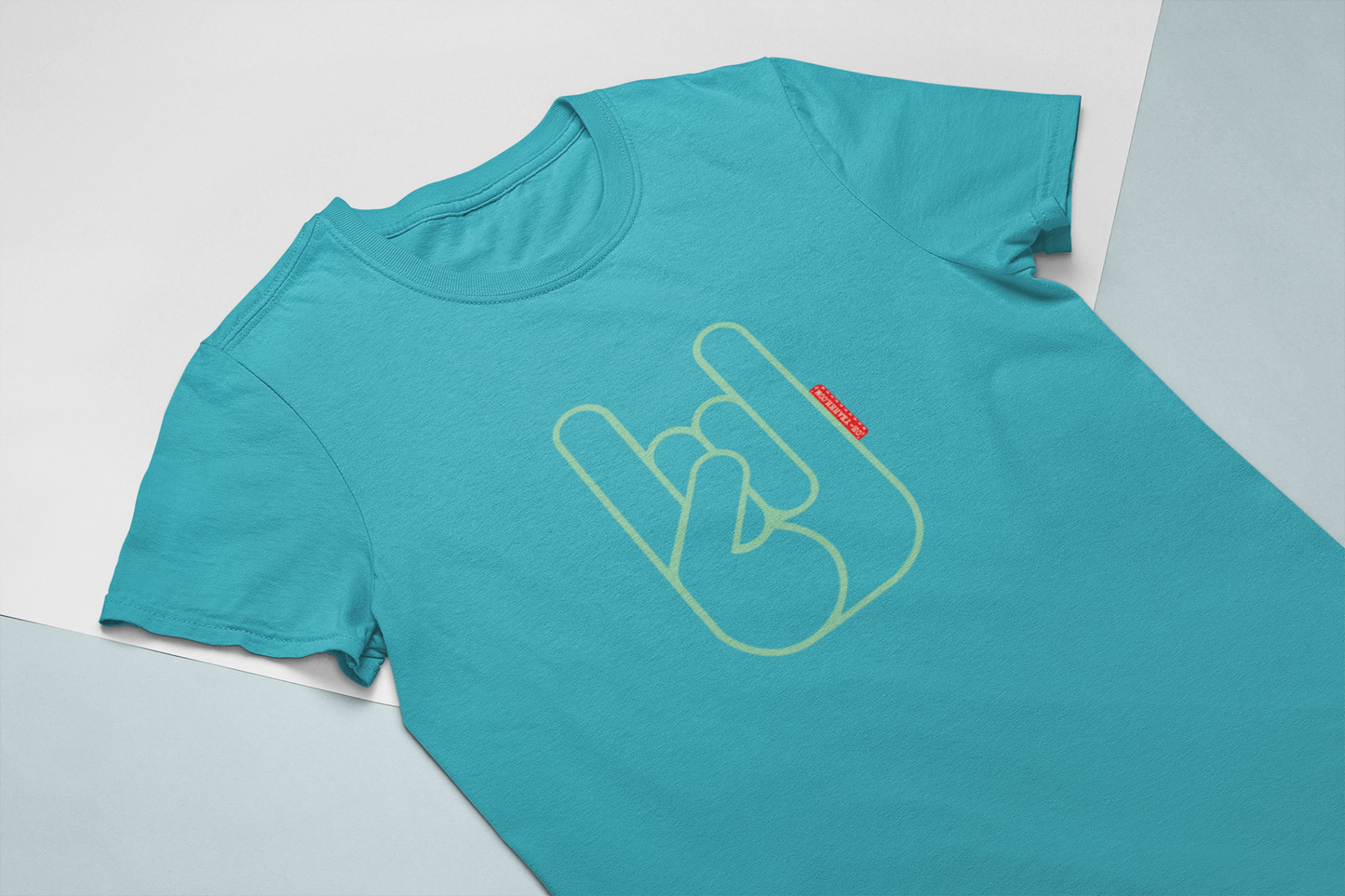 T-shirt Femme OH YEAHHH Metal Horns - Turquoise