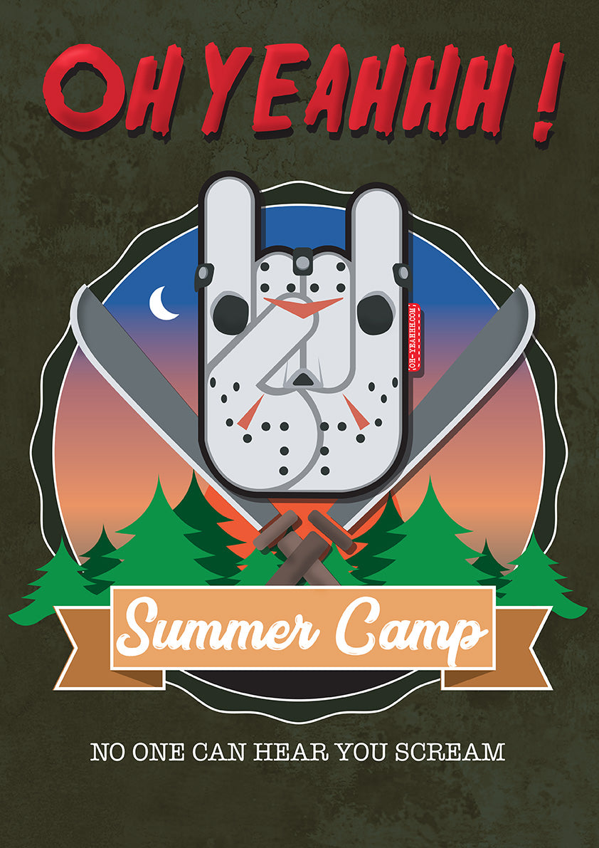 Poster OH YEAHHH - "Summer Camp Metal Horns"