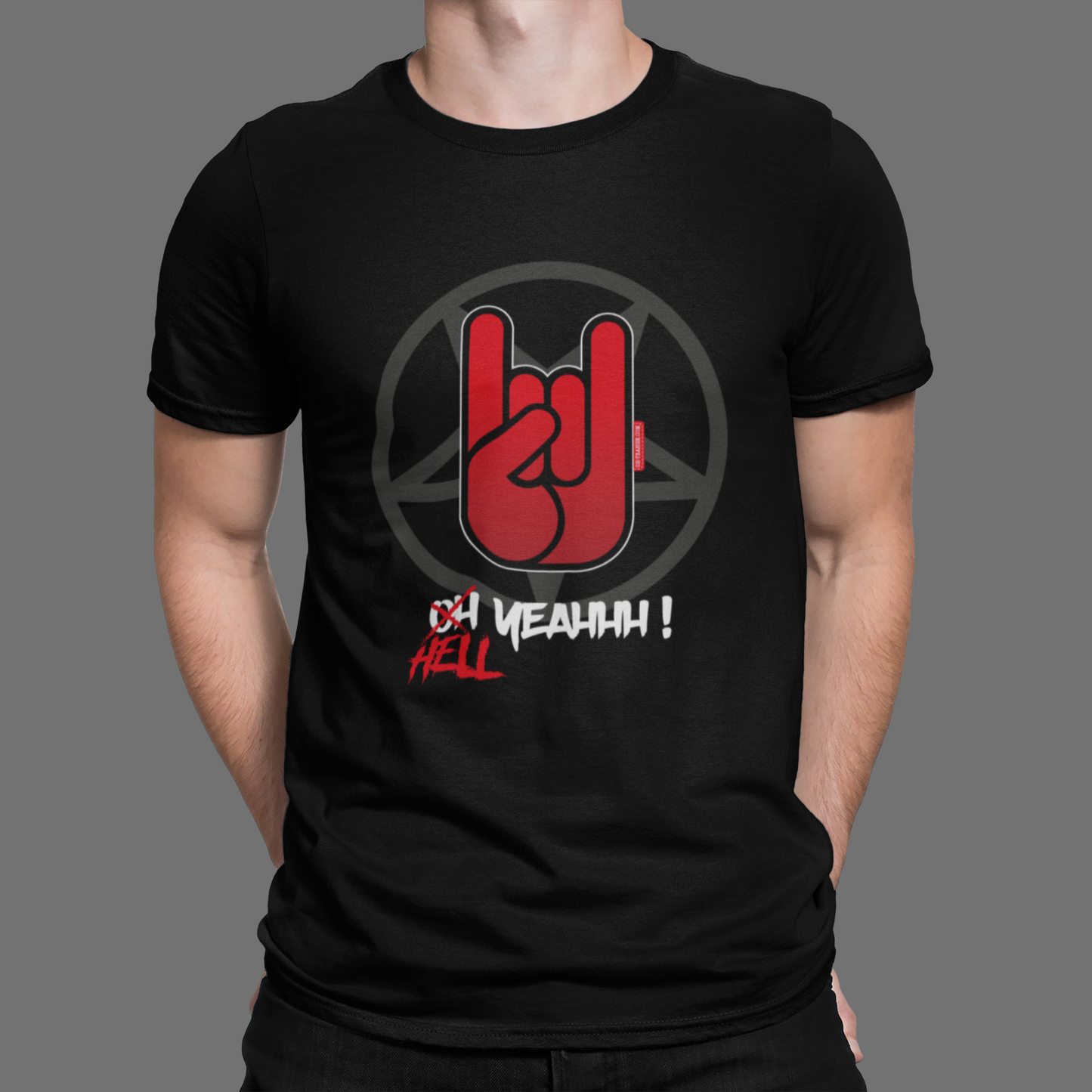 T-shirt Homme Oh Yeahhh  "Hell Yeahhh !" Metal Horns
