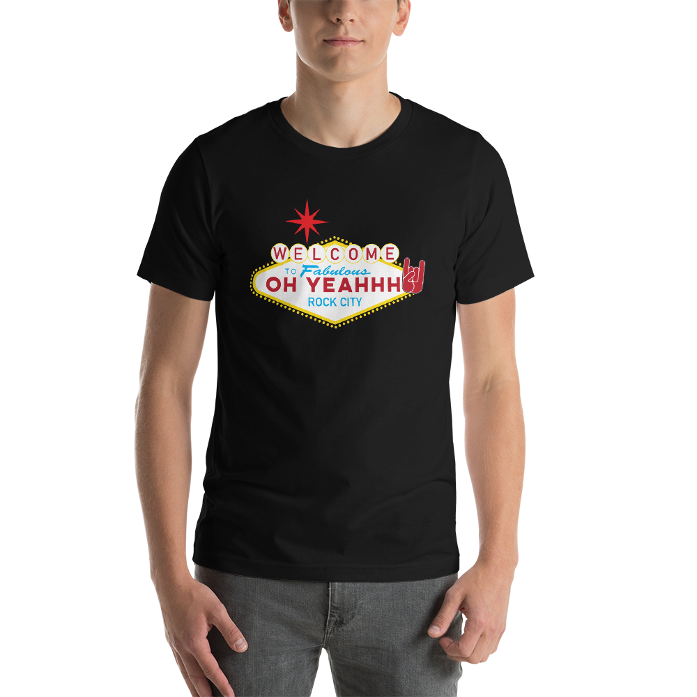 T-shirt - Oh Yeahhh  Las Vegas - rock city  - rock - metal horns