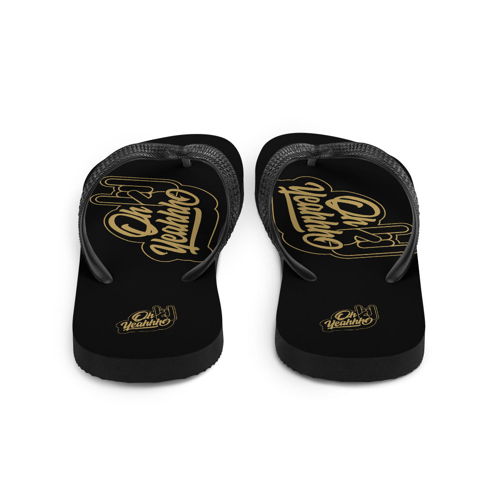 Tongs OH YEAHHH  INSIGNE GOLD on BLACK