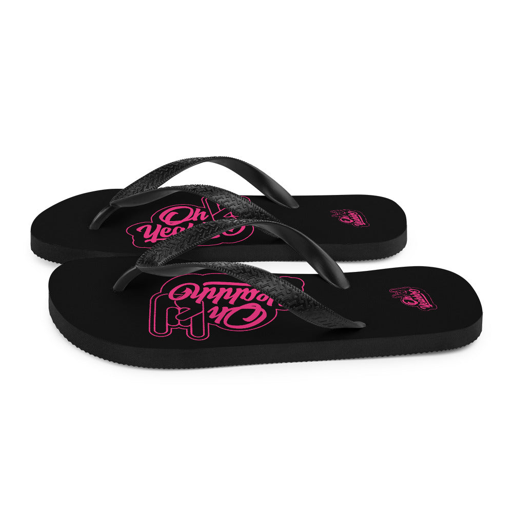 Tongs OH YEAHHH INSIGNE PINK on BLACK