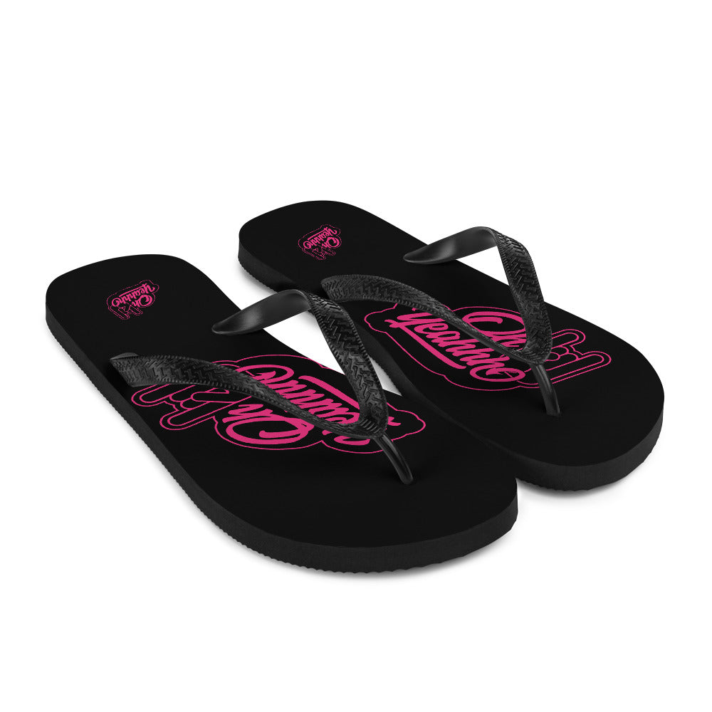 Tongs OH YEAHHH INSIGNE PINK on BLACK