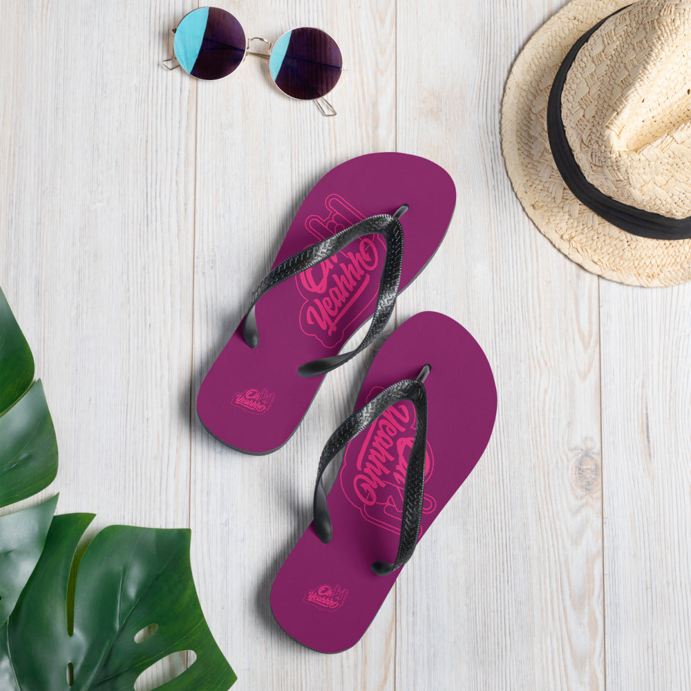 Tongs OH YEAHHH INSIGNE PINK on PURPLE