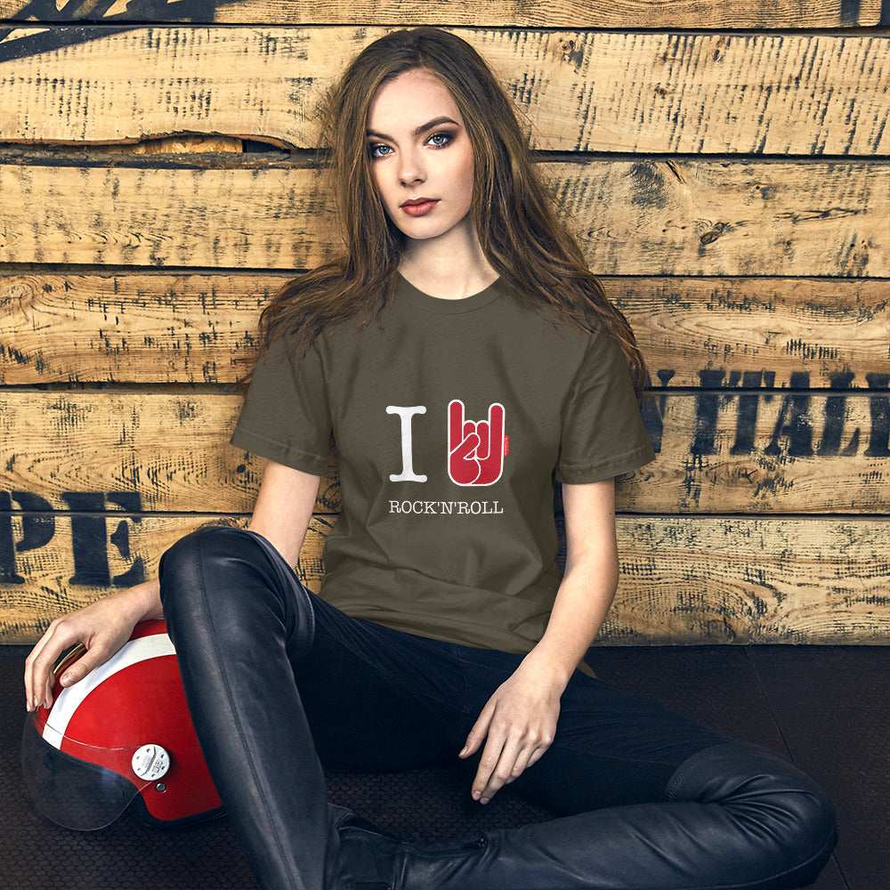 T-Shirt Femme OH YEAHHH ! I Love Rock'n'Roll ! 3 Coloris