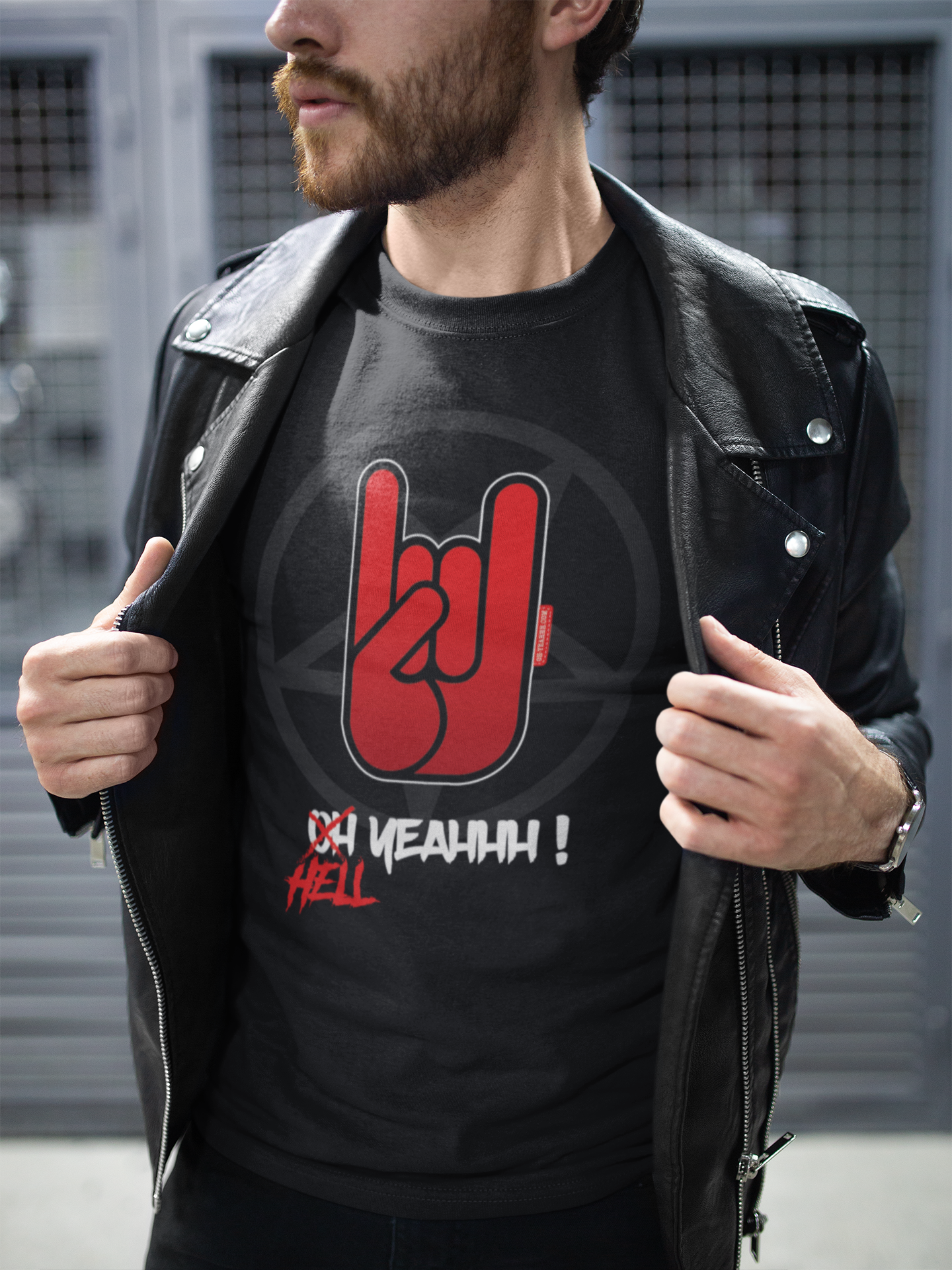 T shirt rock metal horns oh yeahhh hell yeah