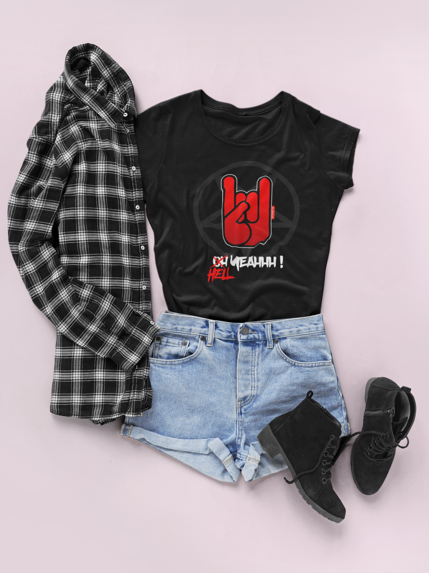 T-shirt Femme OH YEAHHH - "Hell Yeahhh !" Metal Horns