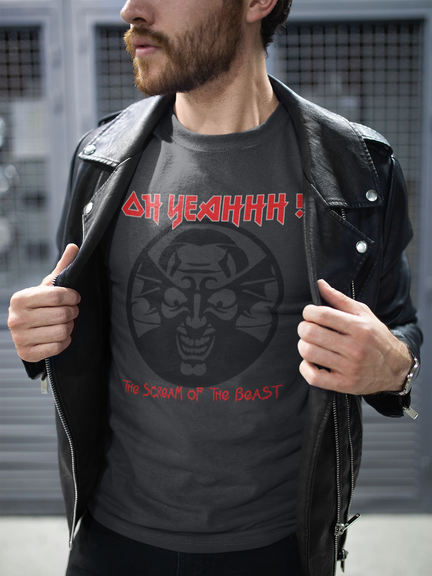 T shirt rock metal horns iron maiden oh yeahhh
