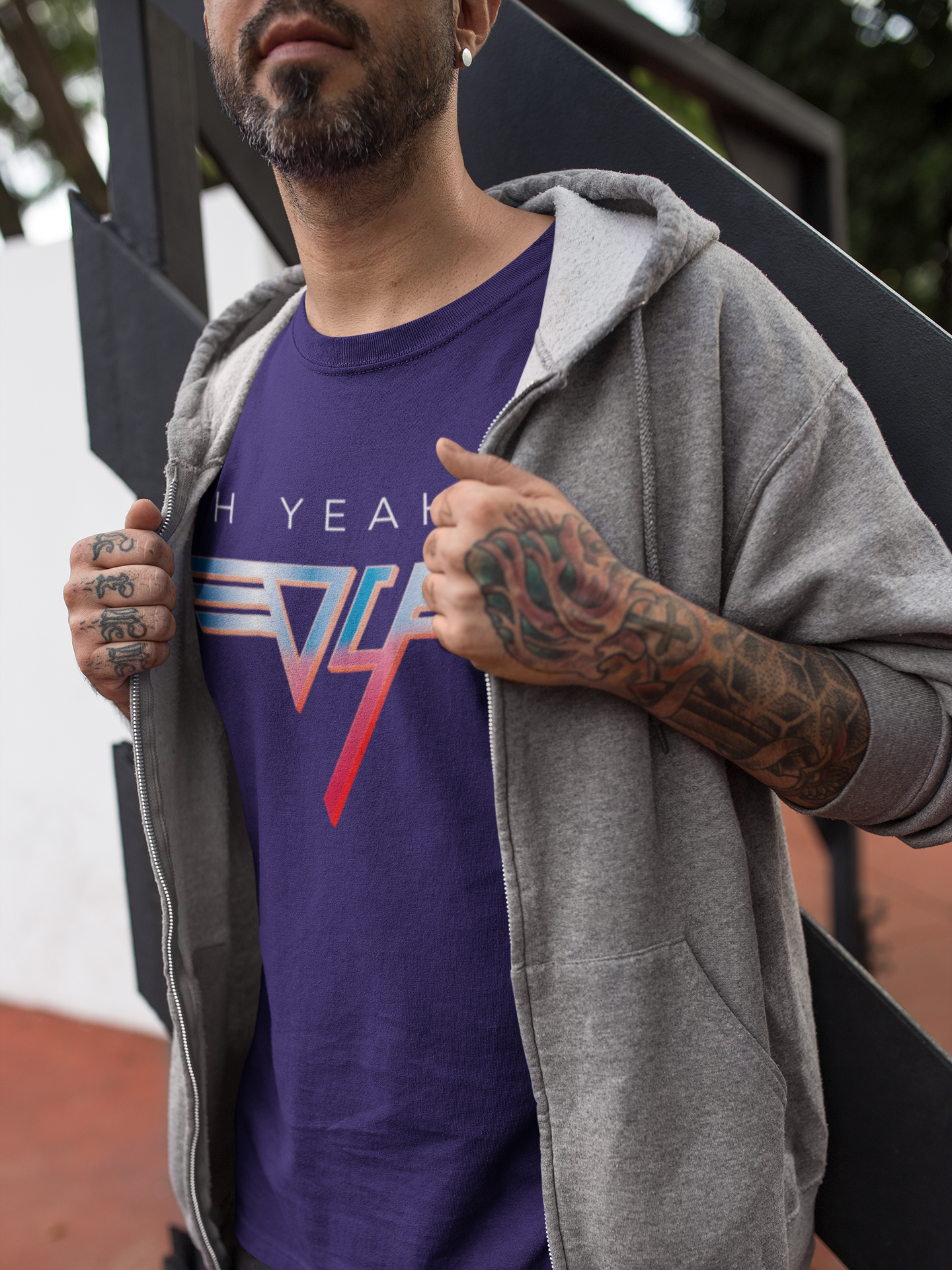 T-shirt Oh Yeahhh, VH2, Metal horns, metal sign, oh yeah, rock, metal, Van halen