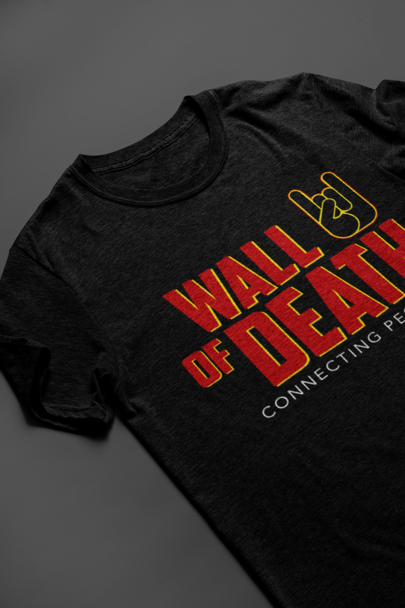 T shirt rock metal wall of death, oh yeahhh, metal horns, 