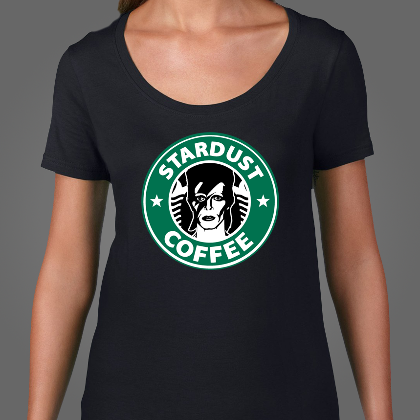 T-shirt Femme OH YEAHHH STARDUST COFFEE - Col Large dispo en 2 coloris