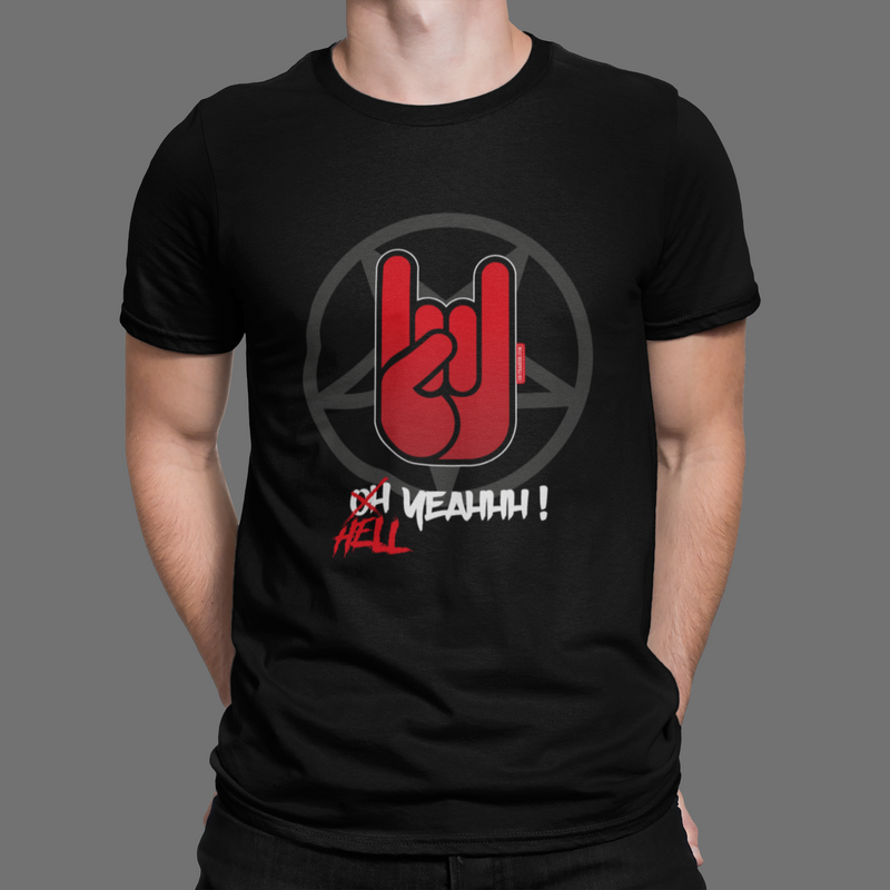 T-shirt Homme Oh Yeahhh  "Hell Yeahhh !" Metal Horns