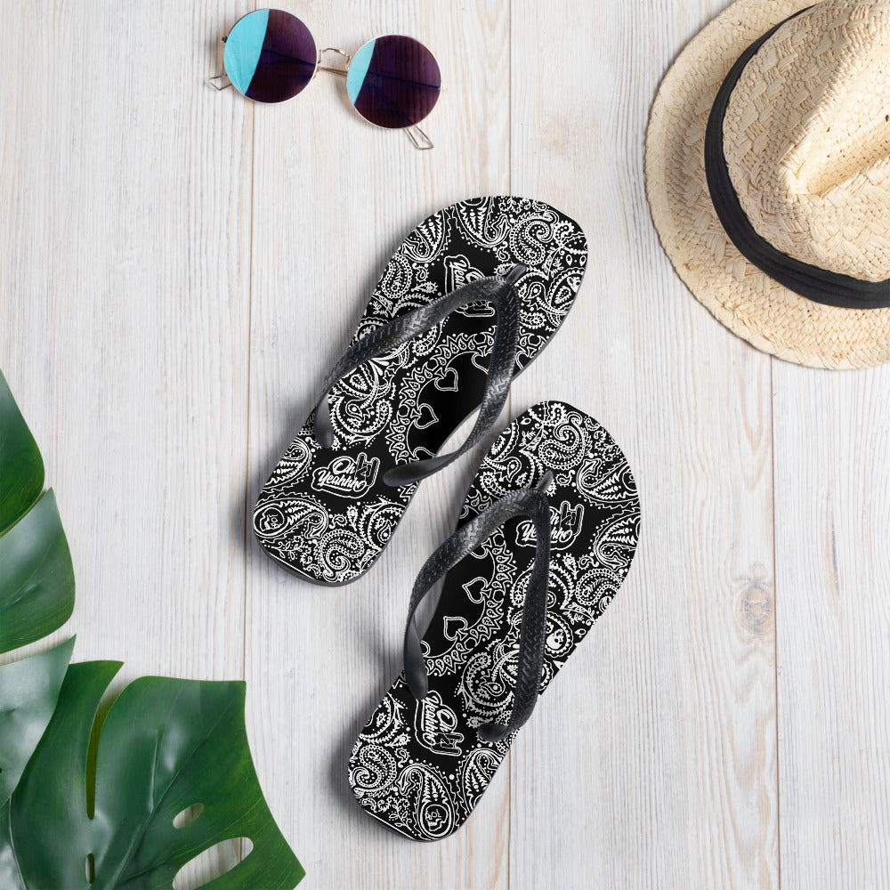 Tongs BANDANA BLACK Oh Yeahhh !