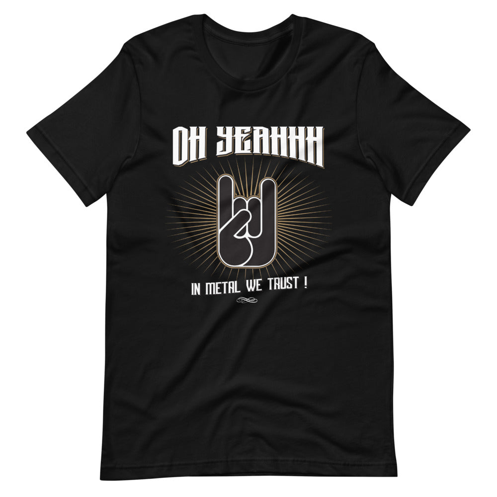T-shirt Oh Yeahhh, Impact, Metal horns, metal sign, oh yeah, rock, metal