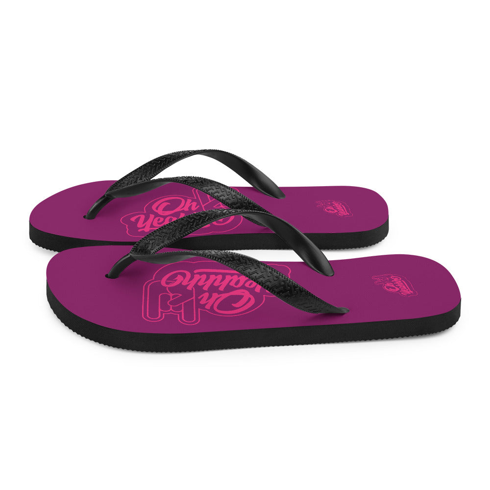 Tongs OH YEAHHH INSIGNE PINK on PURPLE