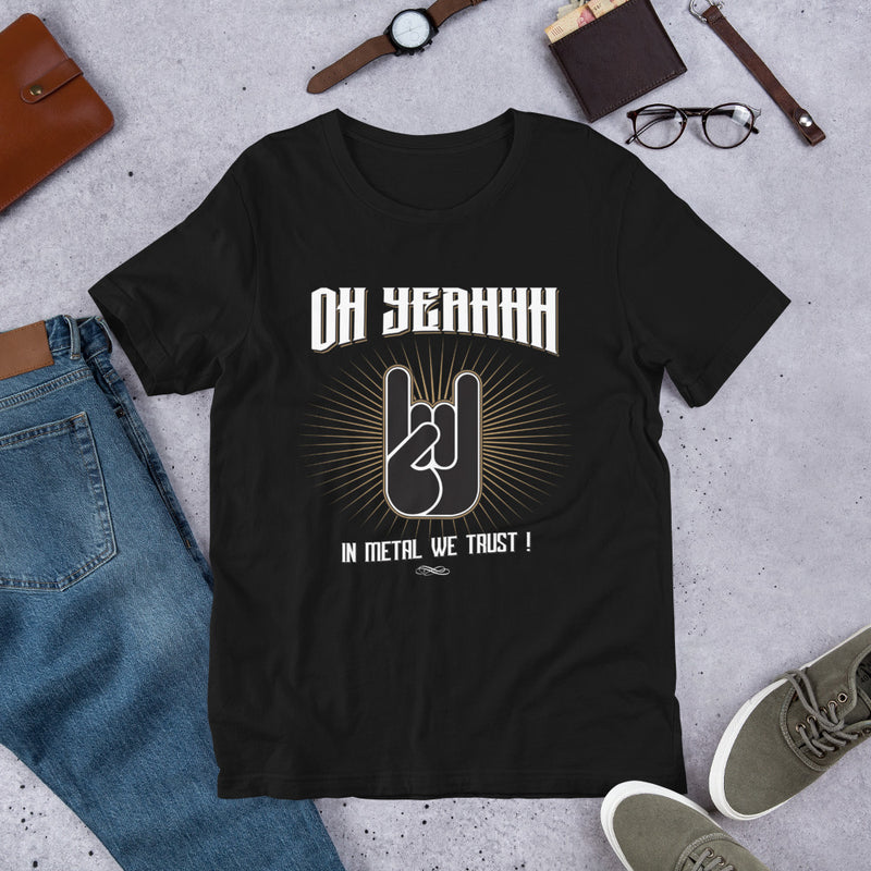 T-shirt Oh Yeahhh, Impact, Metal horns, metal sign, oh yeah, rock, metal