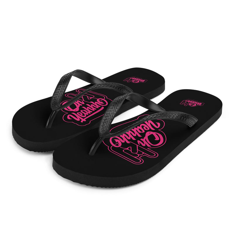 Tongs OH YEAHHH INSIGNE PINK on BLACK
