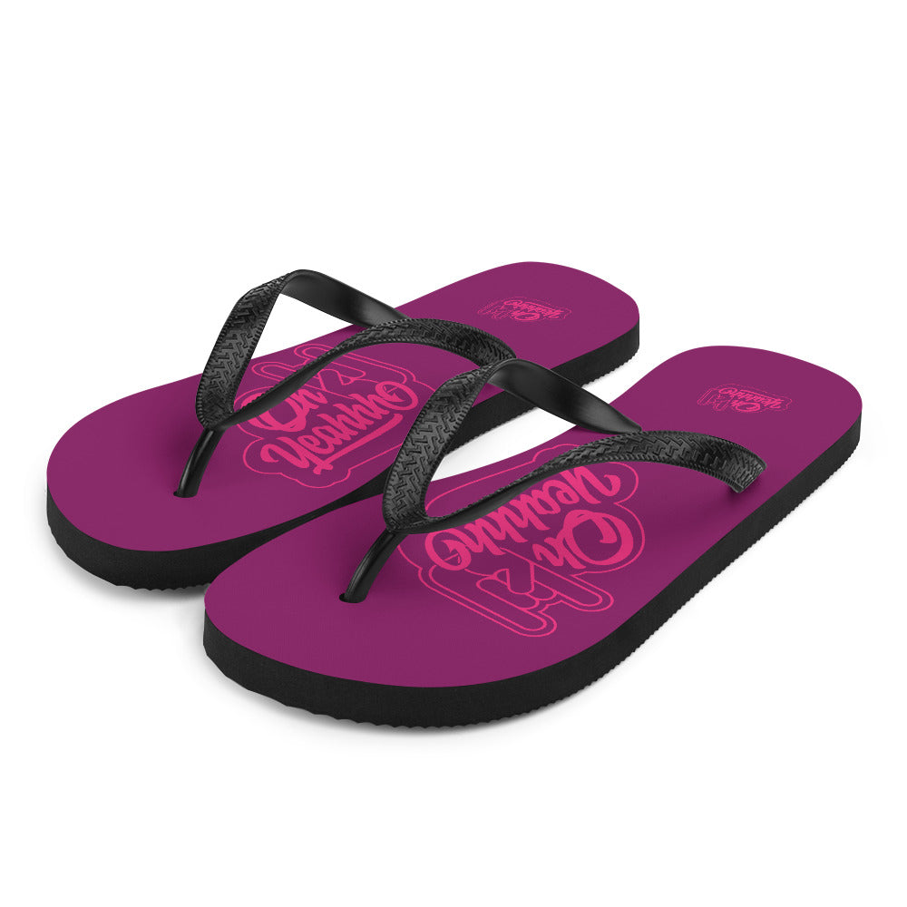 Tongs OH YEAHHH INSIGNE PINK on PURPLE