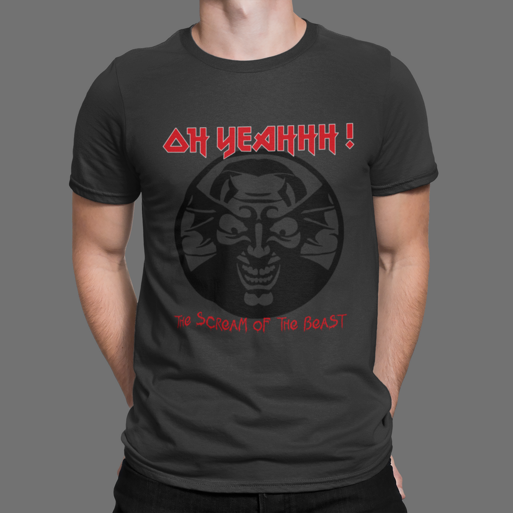 T-shirt Oh Yeahhh, Iron Maiden, The number of the beast, Metal horns, metal sign, oh yeah, rock, metal