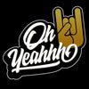 T-shirt Oh Yeahhh, Insigne gold, Metal horns, metal sign, oh yeah, rock, metal