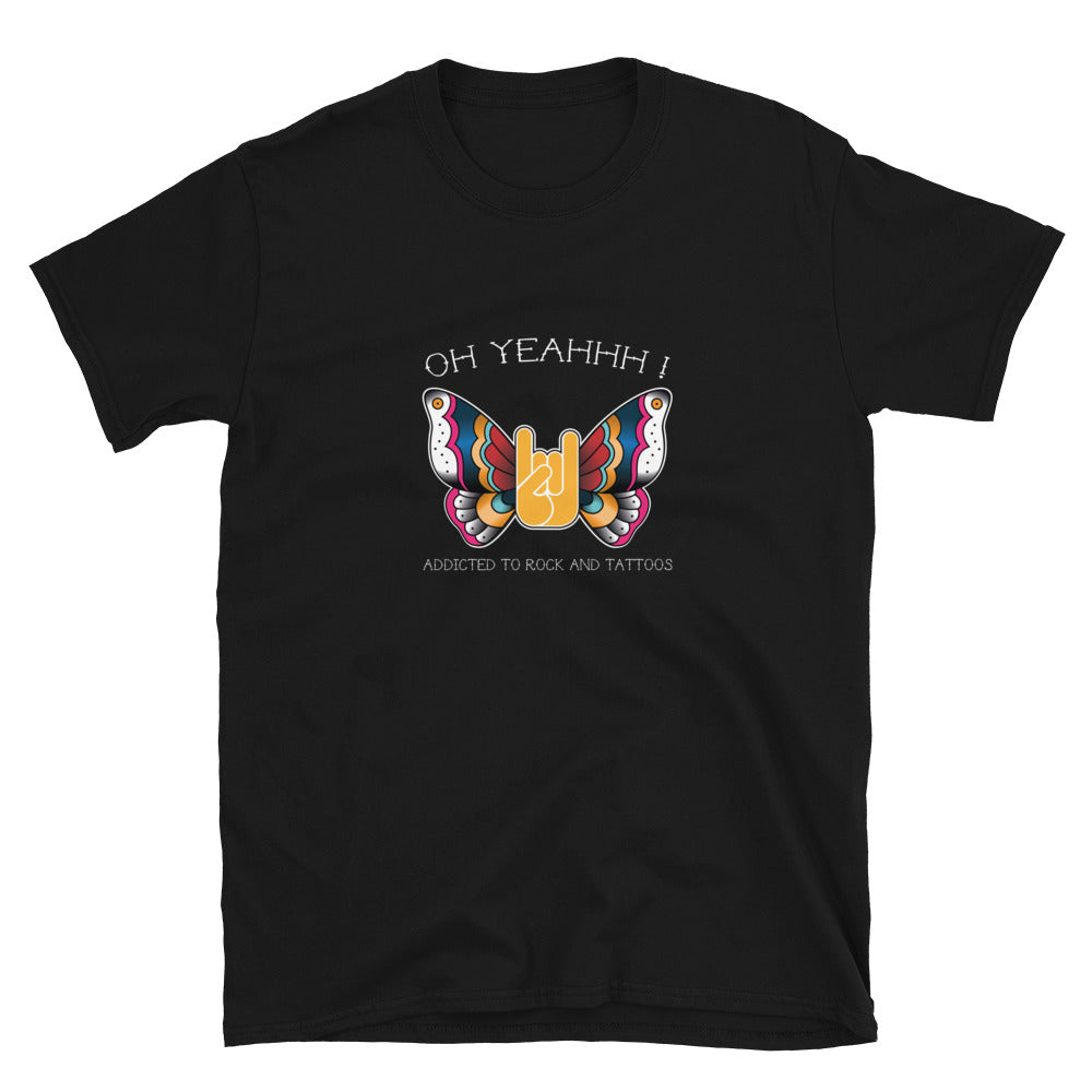 T-shirt Oh Yeahhh - Iron Butterfly Yellow on Black