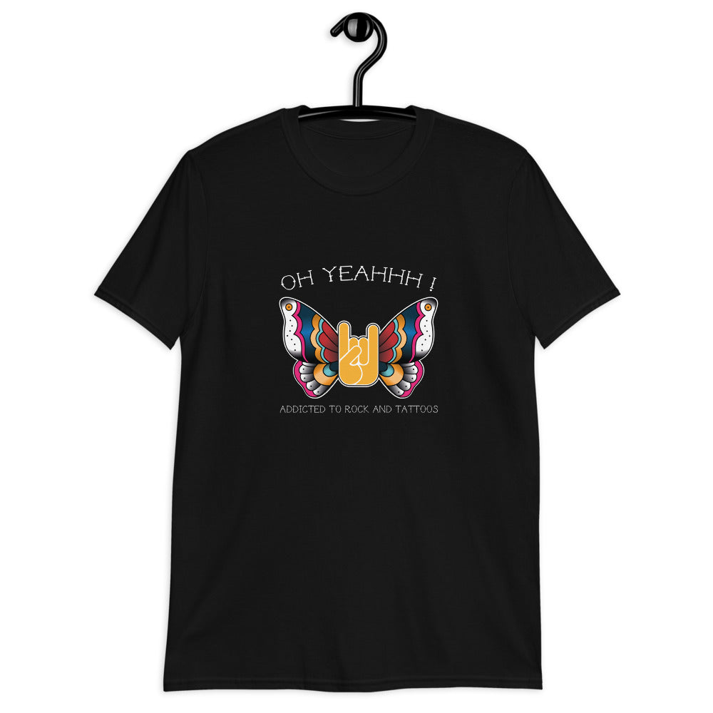 T-shirt Oh Yeahhh - Iron Butterfly Yellow on Black